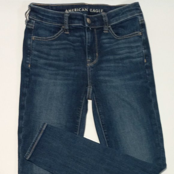 American Eagle Jeans High-Rise Jegging Crop Next Level Stretch Women's Size 2 - Picture 2 of 13